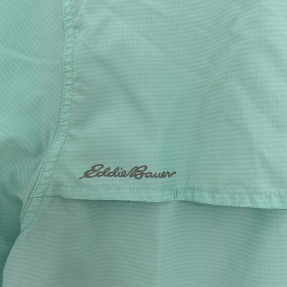 EDDIE BAUER  Tech Woven Shirt UPF Protection Moisture Wicking Top in Mint Mens L - Picture 11 of 11